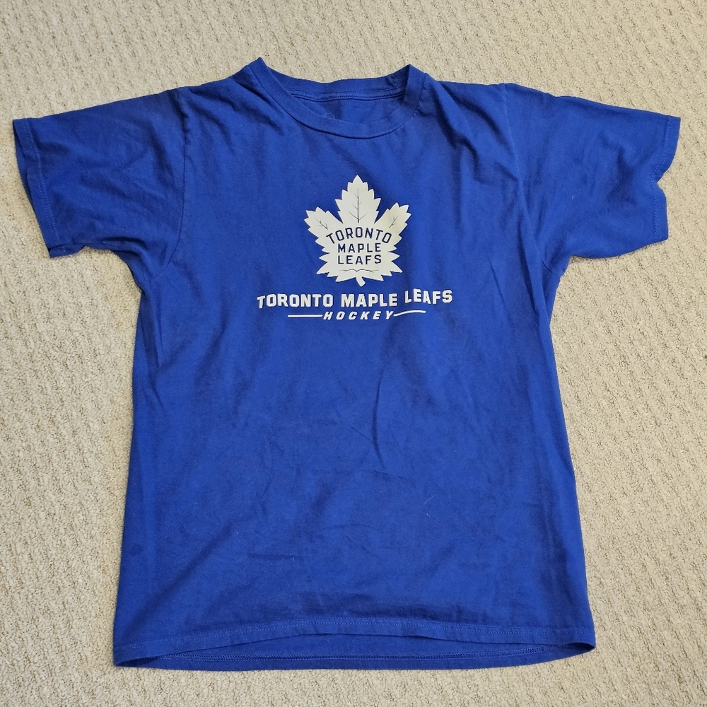 Toronto Maple Leafs blue cotton t-shirt woman small/youth fanatics NHL Shirt Top